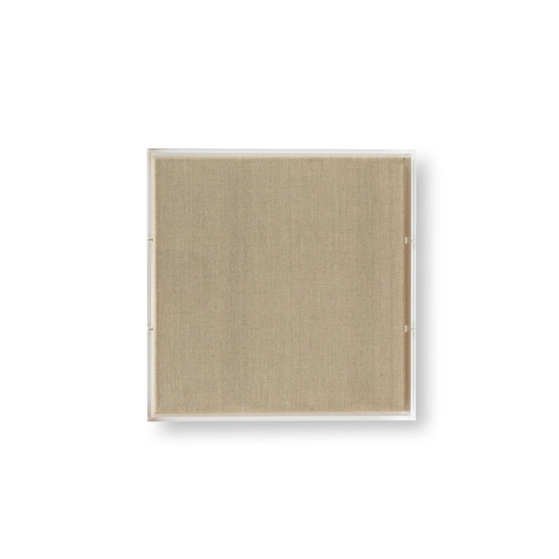 Boîte-cadre moderne en acrylique avec toile de lin profondeur 2 po | Qualité UV, L 12 po x H 12 po