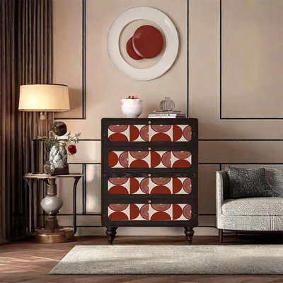 Ash Wood Storage Cabinet with Drawers