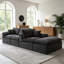 Upholstered Chenille Sectional with Ottoman-2060080617-2060080623-2060080622
