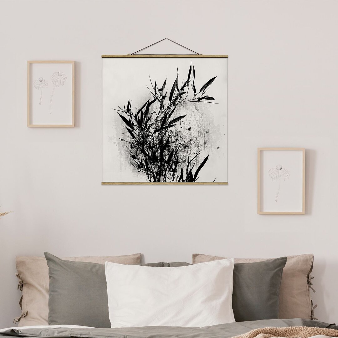 Stoffbild Graphic Flora - Black Bamboo