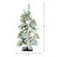 Arbre de Noël floqué avec feuilles et ornements magnolia