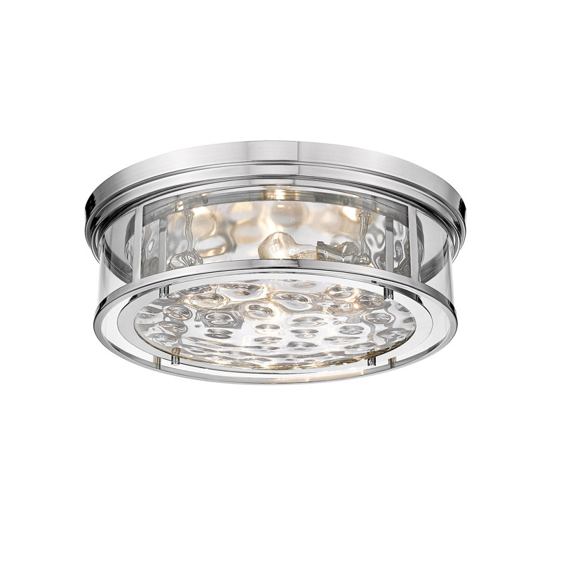 Plafonnier encastré circulaire simple 20,75 po Masuda, Nickel poli