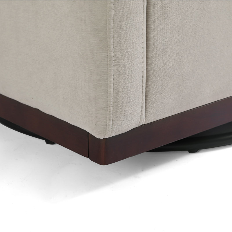 Upholstered Swivel Armchair, Sand