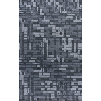 Keystone Hand Knotted Wool Area Rug in Red/Gold