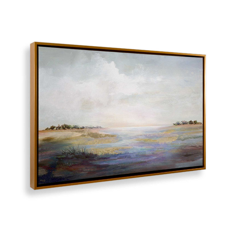 «Whispering Reverie», reproduction sur toile, Cadre flottant or poli, H 10 po x l 14 po x P 1,75 po