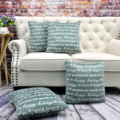 Coussin décoratif de Noël 20 po x 20 po Home Soft Things Christmas