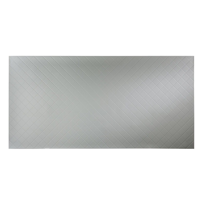 Panneau mural décoratif en vinyle matelassé 4 pi x 8 pi FASÄDE, Argenté