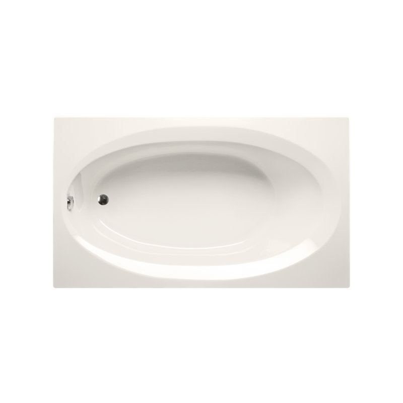 Delray 60" x 42" Drop In/Undermount Combination Acrylic Bathtub, Biscuit