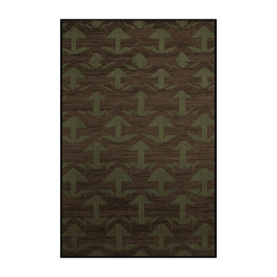 Machine Washable Trellis Brown Area Rug