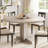 Round Dining Table for 4-6 People, 47" Wood Kitchen Table with Sturdy Pedestal Base, Farmhouse Dinner Tables for Dining Room, Kitchen, Living Room, Grey-799412683