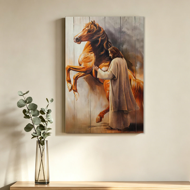Que Dieu touche, cheval de rêve, cheval, 16x24inch