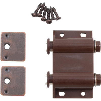 Magnetic Touch Latch, Double, Dark Brown By Stone Harbour Hardware