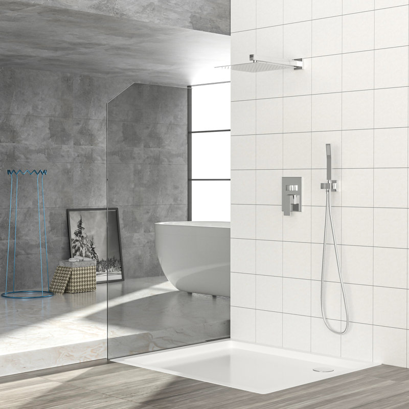 Douche double 10 po, avec pomme de pluie facile et douchette réglable à 360 °