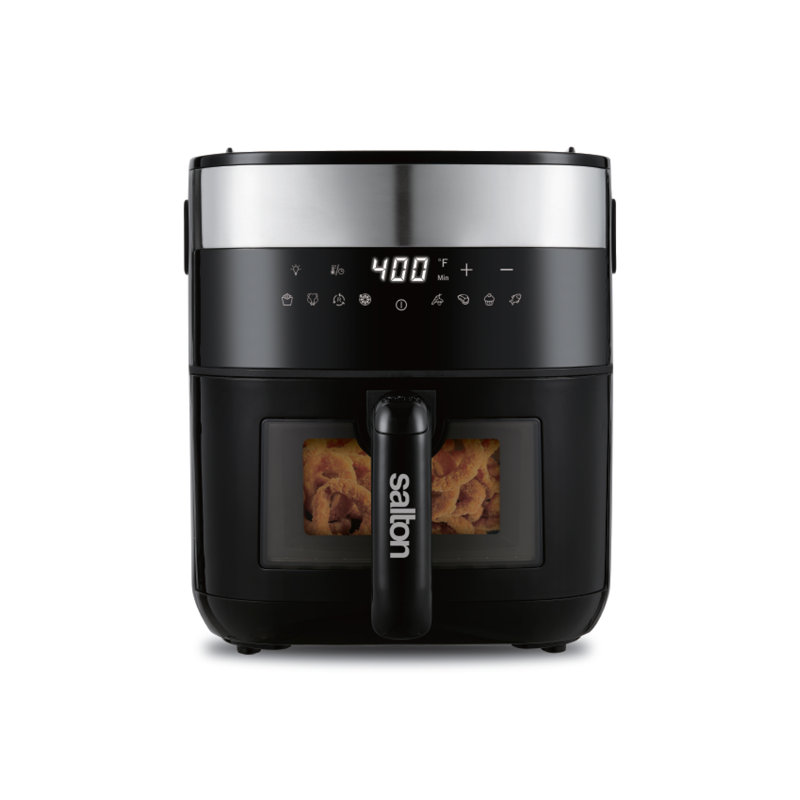 Salton Flip and Cook 3-in-1 5.8 Quart Air Fryer, Grill, & Dehydrator - Viewing Window