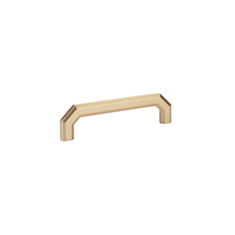 Emtek Riviera Cabinet Pull 5" Center-to-Center, 4", Satin Brass