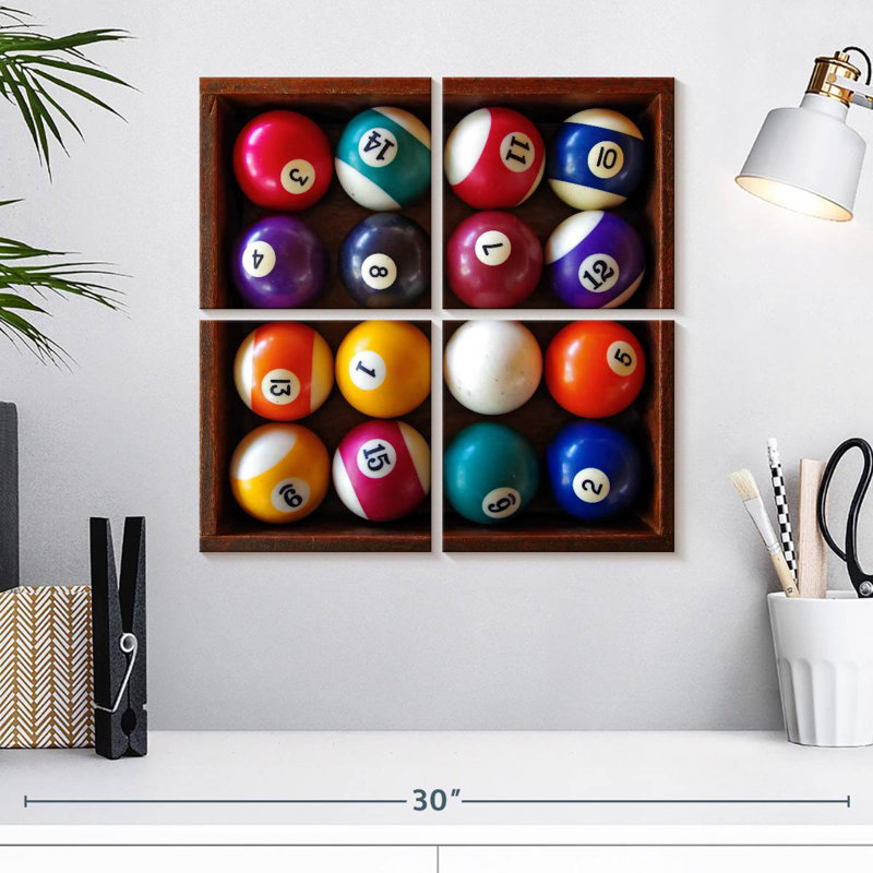 Ensemble de boules de billard Senne, H 18 po x l 18 po