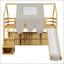 Structure de lit en mezzanine avec tente-1616323446
