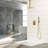 Dual Function Shower - 16 Inch Ceiling Mount Square With Rainfall And Hose Kit System In Head Handheld Functions-115806969