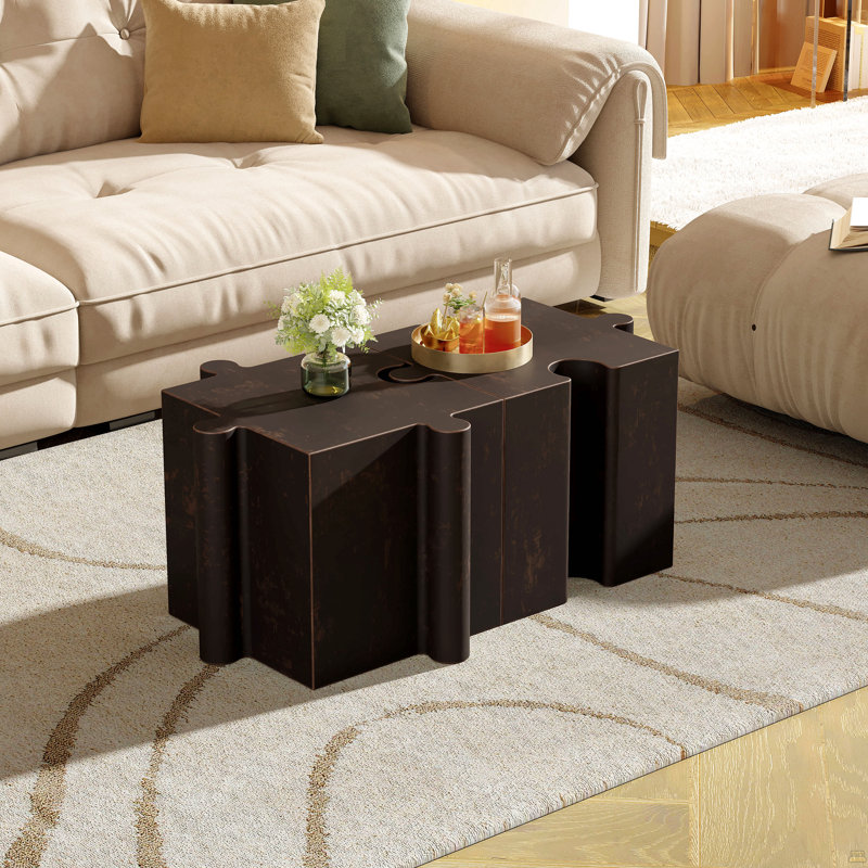Ensemble de 2 tables de casse-tête artistique, tables d'appoint modulaires MGO