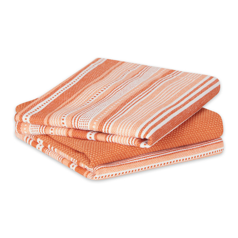 Torchon rayé, Orange clair