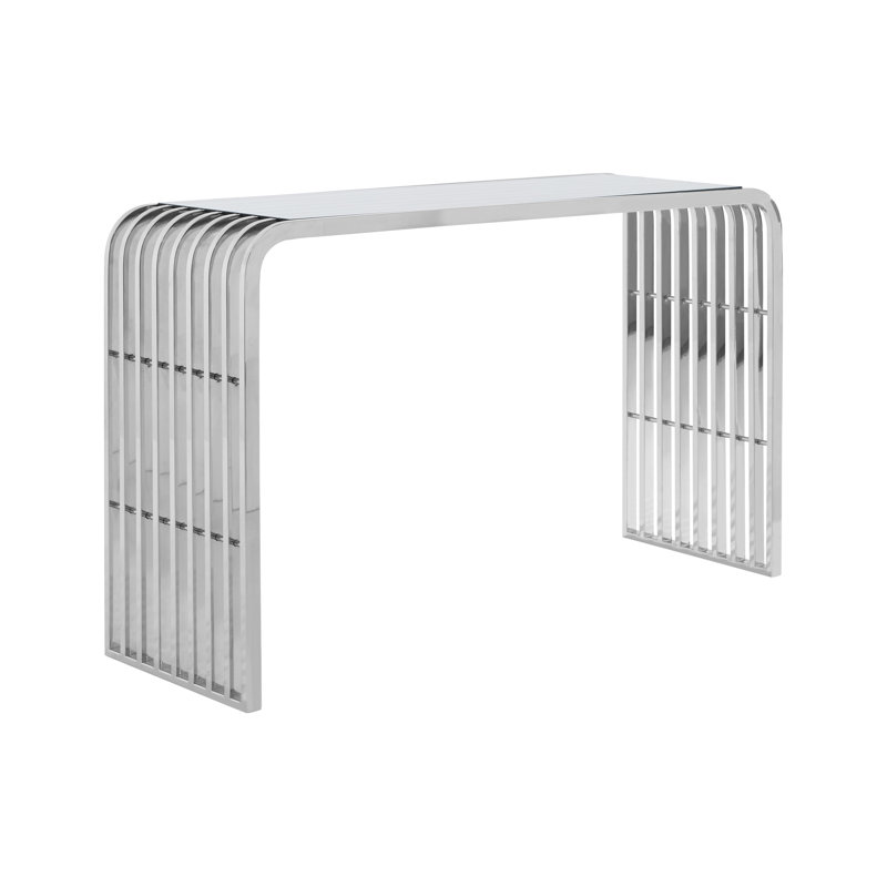 Garceau 130cm Glass Top Console Table