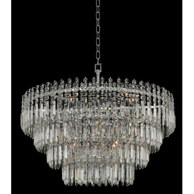 Pandoro 15 LT Chrome/Clear Chandelier Allegri