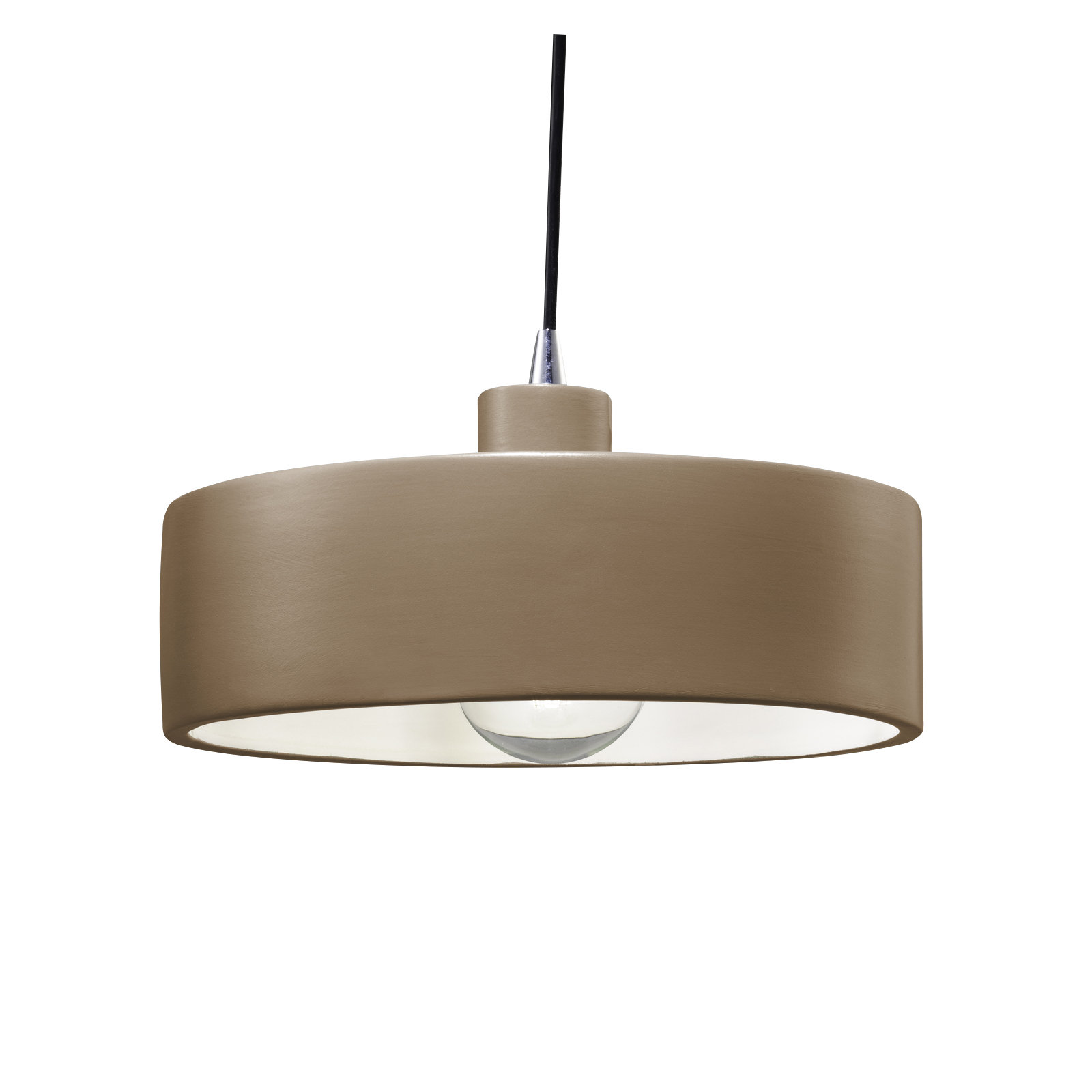 Colgate Single Light Ceramic Dimmable Pendant, Polished Chrome, Adobe