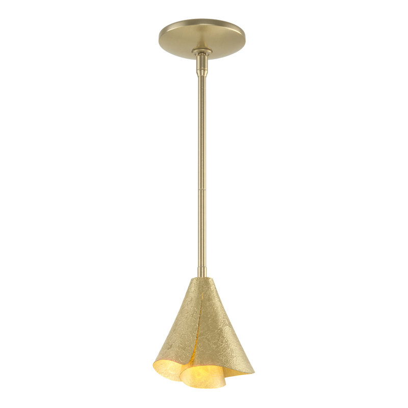 Mobius 1 - Light 5" Wide Single Pendant, Modern Brass