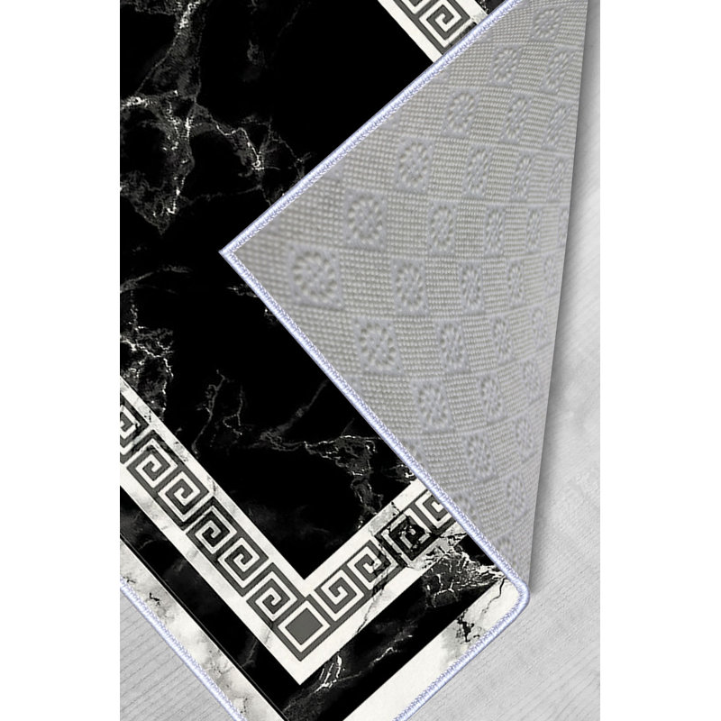 Fashionable Hall Carpet, 3D Digital Print, 3.3 x 6.6 ft | 100% Polyester, 650 g/m², Pile Height: 0.3 in | Non-Slip PVC Dot Underside, Machine Washable, Ideal for Entryways & Living Rooms, Easy Care & Durable