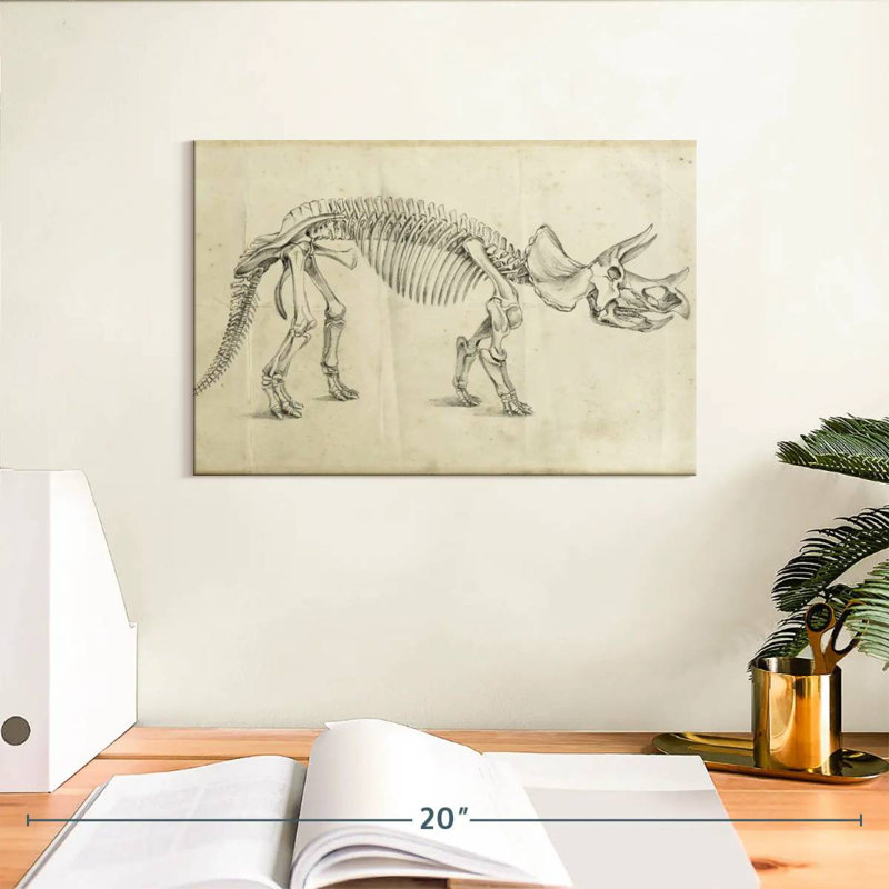 Étude de dinosaures II, H 8 po x l 12 po