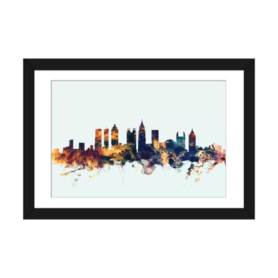 Reproduction d'art sur toile tendue Skyline Series: Atlanta, Georgia, USA