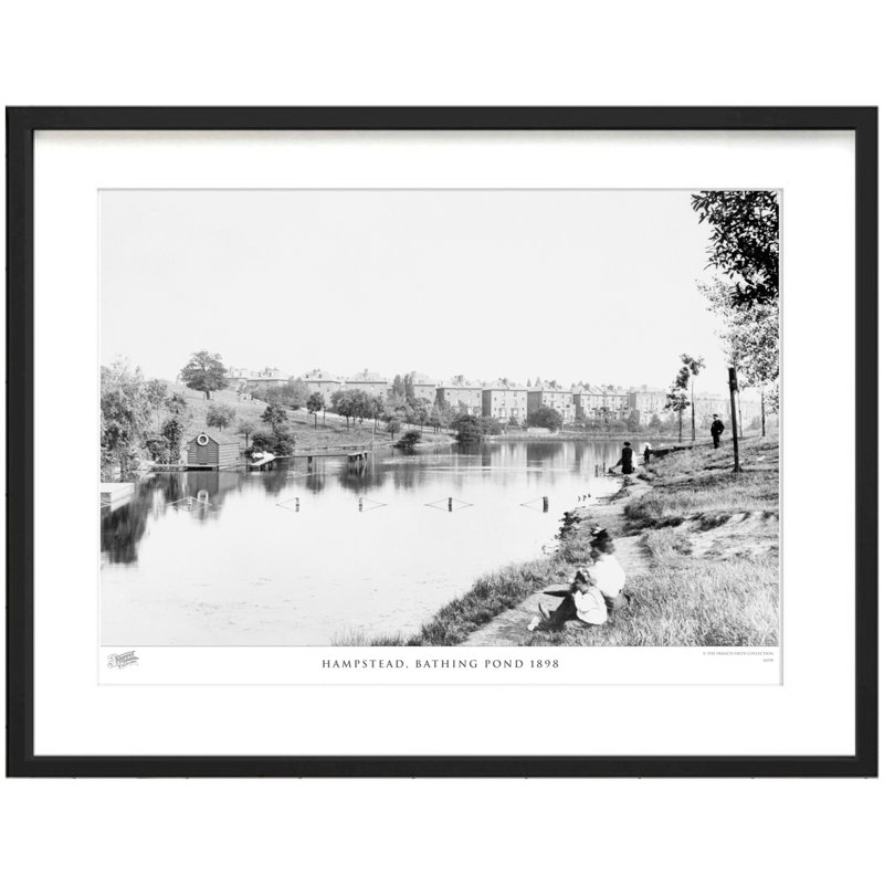 Hampstead, Bathing Pond 1898 by Francis Frith - Single Picture Frame Print, 45cm H x 60cm W x 2.3cm D