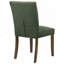 Chaise d'appoint de salle à manger rembourrée verte (ensemble de 2)-1951952949