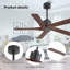 Ventilateur de plafond d'intérieur à 5 pales Baun avec télécommande-1027364995-1027365003-1027365004