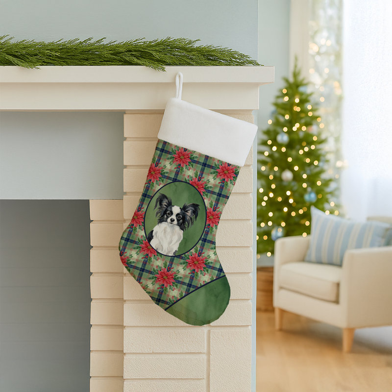Chaussette de Noël Papillon noir et blanc