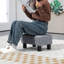 HOMCOM Linen Look Fabric Foot Stool with Legs 40 x 30 x 24cm-1502491694
