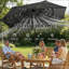 Parasol de table d'extérieur à 3 niveaux, parasol de patio extérieur (seulement parasol)-1630404318