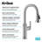 KRAUS Allyn Industrial Pull-Down Single Handle Kitchen Faucet-1398109972
