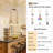 Vintage-style brass-colored double-head pendant lamp UL Listed