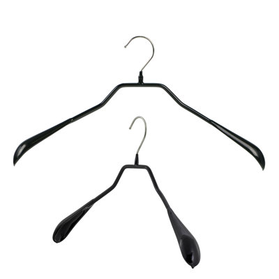 Narrow Bodyform Series: Steel Heavy Duty Coated Hanger With Wide Shoulder Support With Anti-Slip Pvc Coating
