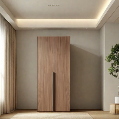 Armoire classique de couleur noyer simple