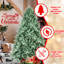 Arbre de Noël bleu 9 pi, 4368 pointes PE +, système de charnière à répartition automatique des branches, branches en métal pour une installation instantanée, base solide