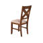 Ensemble de 2 chaises de salle à manger en bois massif Karven, durables et élégantes avec dossier en X et sièges rembourrés confortables
