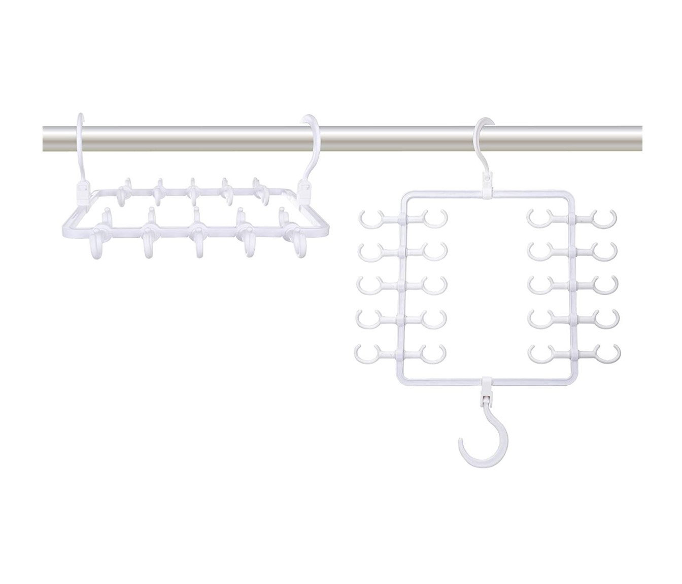 Rebrilliant Doulbe Side Hanging U Hooks, Dual Wire Heavy Duty