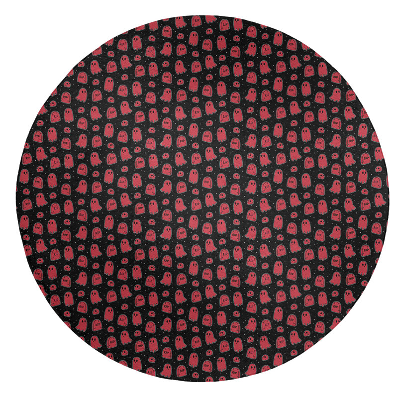 Chenille Toile Indoor Rug, Round 5'