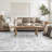 Feyzullah Oriental Machine Washable Performance Non-Slip Gray Indoor Area Rug-1172749370