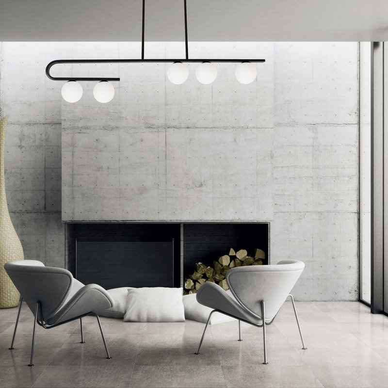 Fluharty 5 - Light Unique/Statement Pendant, Matte Black
