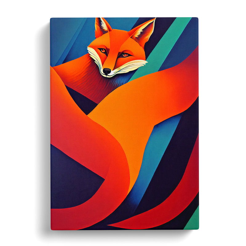 Fox Gouache - Wrapped Canvas, 76cm H x 50cm W x 3cm D