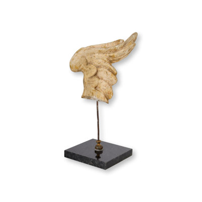 Fragment Of 17Th-C Angel Wing On Stand