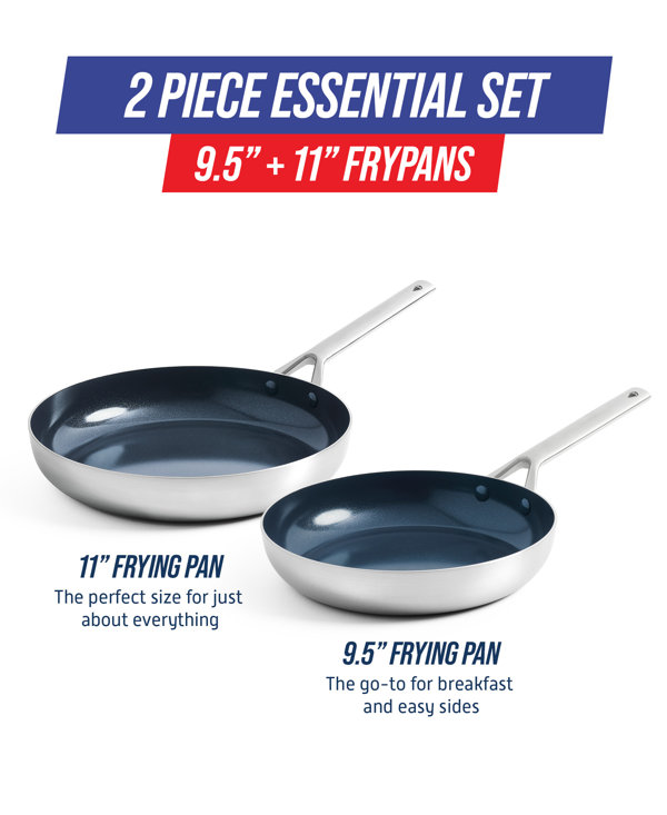 Fingerhut - Blue Diamond 11-Pc. Nonstick Stainless Steel and Aluminum Cookware  Set